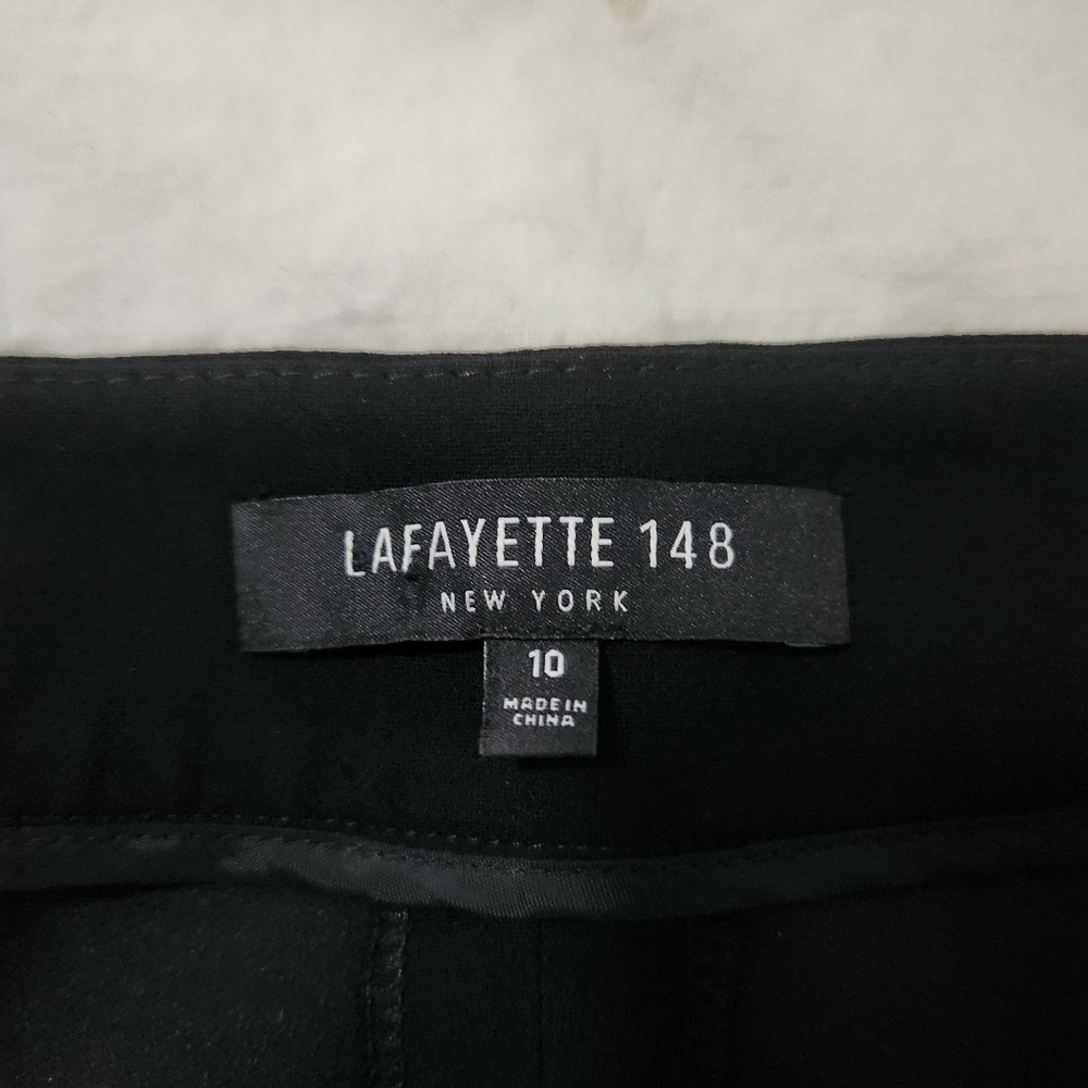 Lafayette 148 New York Black Wide Leg Pants - Picture 3 of 12